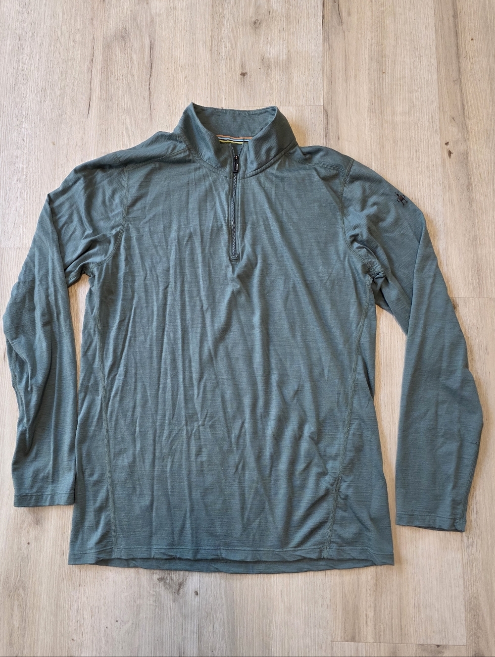 Smartwool Merino 150 1/4 Zip Baselayer Men's Size M Green